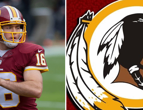 Washington Commanders quarterback preparing for a play during a football game.