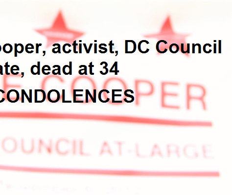 Headline about the death of a DC Council member at 34.