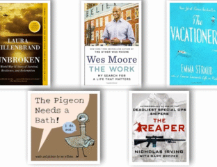A collection of six book covers from various genres and themes.