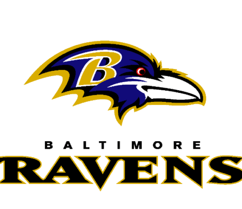 Baltimore Ravens NFL team logo with a stylized raven head and team name.