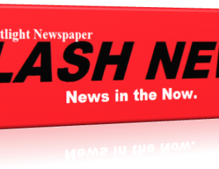 Red banner with bold black text reading 'Flash News'.