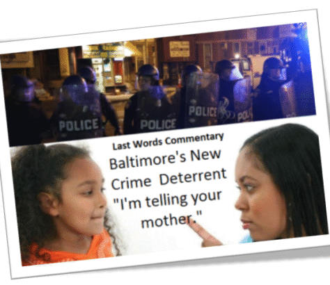 Two women discuss Baltimore's new crime deterrence strategy amid police presence.