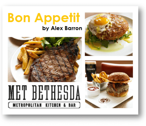 Delicious gourmet dishes including steak, burgers, and fries from Gourmet Bethesda.