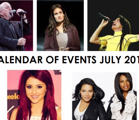 Collage of diverse female singers promoting July 2024 events.