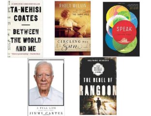 Four book covers with diverse themes and vibrant designs.