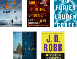 A collection of thriller and mystery novels by various authors.