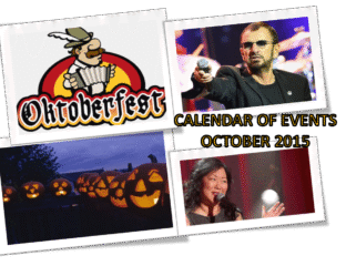 October events featuring Oktoberfest, Halloween pumpkins, and live music performances.