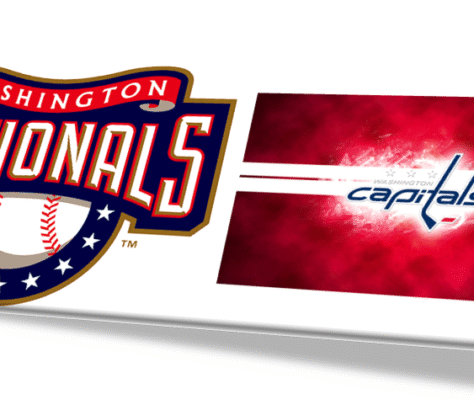 Washington Nationals and Washington Capitals logos side by side.