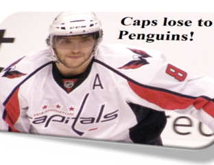 Washington Capitals player in action during a game.