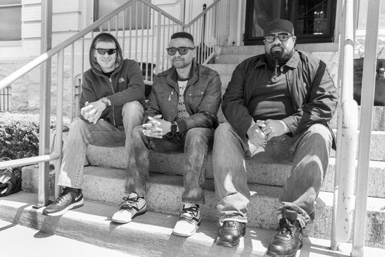 WORDSMITH - THE CREW AND WORDSMITH ON STEPS -SMALL