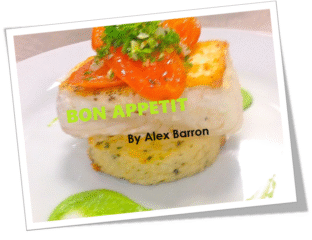 Grilled fish fillet with garnish and lime on white plate.