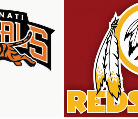 Logos of the Baltimore Orioles and Washington Redskins NFL teams.