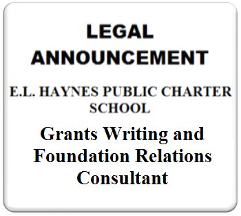 AD ART - E.L.HAYNES444 - 07-17-2017 - Grants Writing and Foundation Relations Consultant