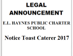 Legal announcement from E.L. Haynes Public Charter Schools.