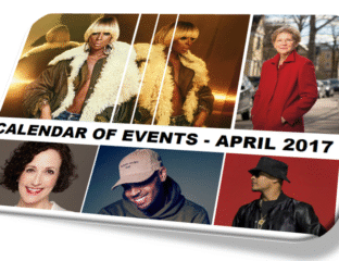 Collage of diverse individuals promoting an April 2024 events calendar.