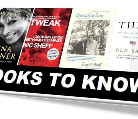 A collection of influential books by Nic Sheff on addiction and recovery.