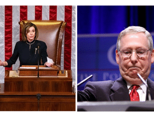 Two prominent politicians during a congressional session and a public event.