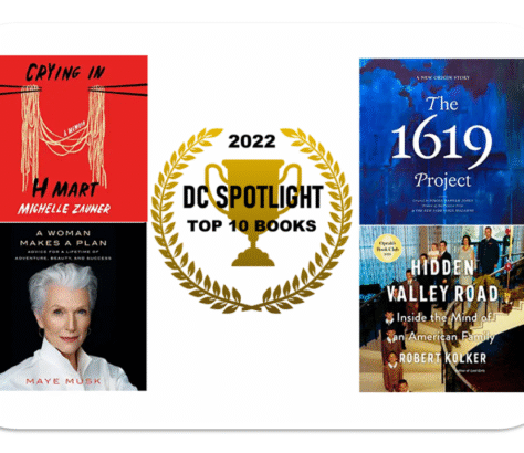 2022 DC Spotlight Top 10 Books with a winner wreath.