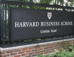 Signboard of Harvard Business School on Gordon Road.