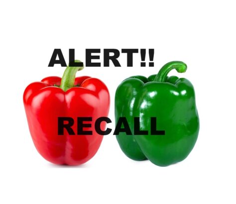 Alert for recall on red and green bell peppers.